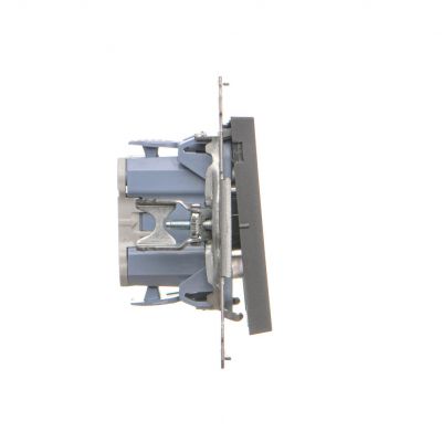 Simon 55 Łącznik krzyżowy z podświetleniem LED – piktogram schody szybkozłączka Grafitowy mat TW7L.01/116 KONTAKT (TW7L.01/116)