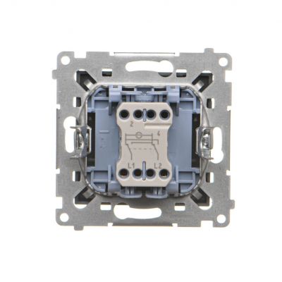 Simon 55 Łącznik krzyżowy z podświetleniem LED – piktogram schody szybkozłączka Grafitowy mat TW7L.01/116 KONTAKT (TW7L.01/116)