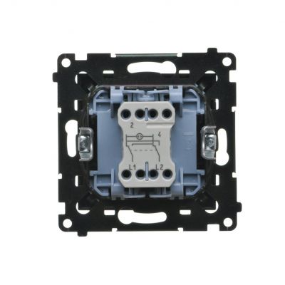 Simon 55 Łącznik krzyżowy z podświetleniem LED – piktogram schody szybkozłączka Czarny mat TW7L.01/149 KONTAKT (TW7L.01/149)