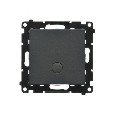 Simon 55 Łącznik krzyżowy z podświetleniem LED – podświetlenie jakW łączniku pojedynczym szybkozłączka Czarny mat TW7L.01/X/149 KONTAKT (TW7L.01/X/149)