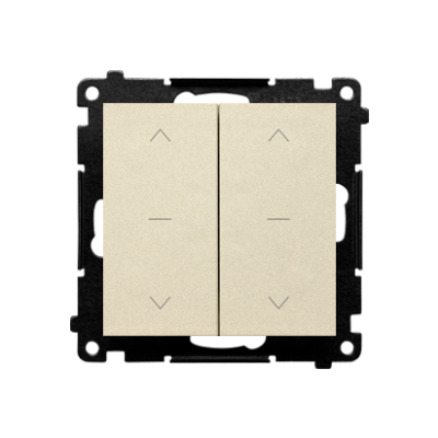 Simon 55 Przycisk roletowy zwierny podwójny trójpozycyjny 1-0-2 szybkozłączka Szampański mat TZP2.01/144 KONTAKT (TZP2.01/144)