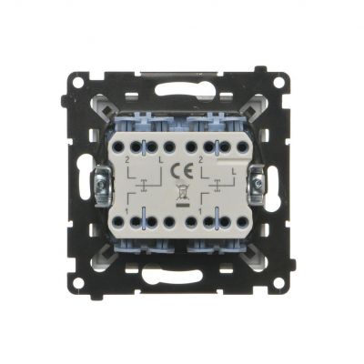 Simon 55 Przycisk roletowy zwierny podwójny trójpozycyjny 1-0-2 szybkozłączka Szampański mat TZP2.01/144 KONTAKT (TZP2.01/144)