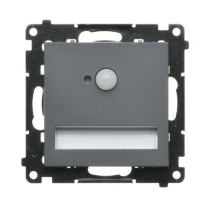 Simon 55 Oprawa oświetleniowa LED 230V z czujnikiem ruchu (1,23 W) Barwa ciepła biała 3100K Grafitowy mat TOSC3K.01/116 KONTAKT (TOSC3K.01/116)