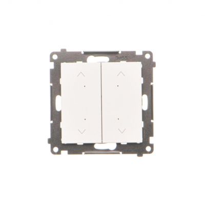 Simon 55 Łącznik/Przycisk roletowy zwierny podwójny elektroniczny Biały mat TEZ2.01/111 KONTAKT (TEZ2.01/111)