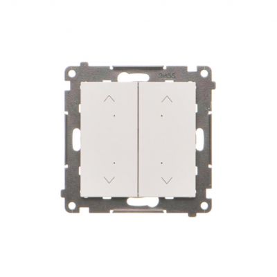 Simon 55 Łącznik/Przycisk roletowy zwierny podwójny elektroniczny Jasnoszary mat TEZ2.01/114 KONTAKT (TEZ2.01/114)