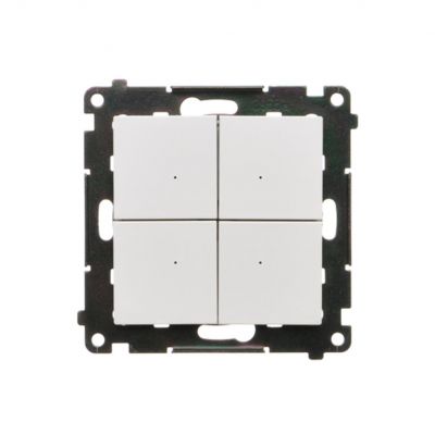 Simon 55 Łącznik/Przycisk zwierny 4-krotny elektroniczny Biały mat TEW4.01/111 KONTAKT (TEW4.01/111)