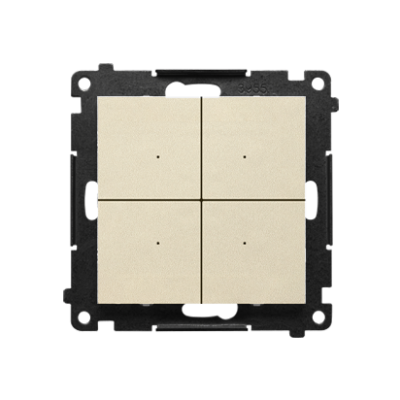 Simon 55 Łącznik/Przycisk zwierny 4-krotny elektroniczny Szampański mat TEW4.01/144 KONTAKT (TEW4.01/144)