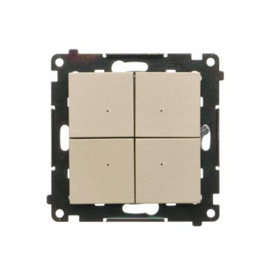 Simon 55 Łącznik/Przycisk zwierny 4-krotny elektroniczny Szampański mat TEW4.01/144 KONTAKT (TEW4.01/144)
