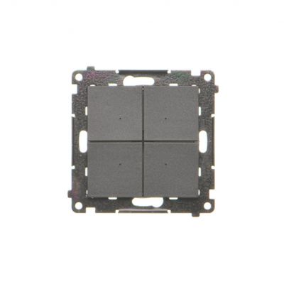 Simon 55 Łącznik/Przycisk zwierny 4-krotny elektroniczny Czarny mat TEW4.01/149 KONTAKT (TEW4.01/149)
