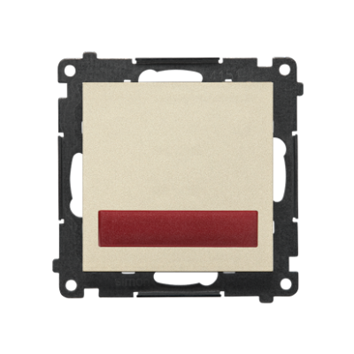 Simon 55 Sygnalizator świetlny LED – światło czerwone 230V Szampański mat TESS2.01/144 KONTAKT (TESS2.01/144)