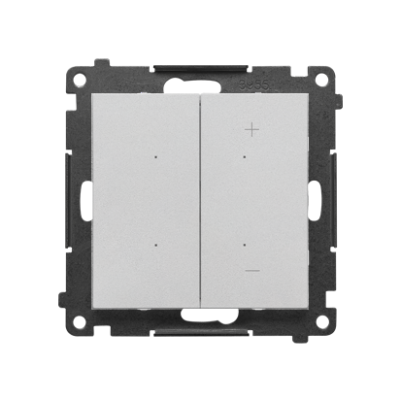 Simon 55 DIMMER – Ściemniacz do LED ściemnialnych klawiszowy Aluminium mat TESL1W.01/143 KONTAKT (TESL1W.01/143)