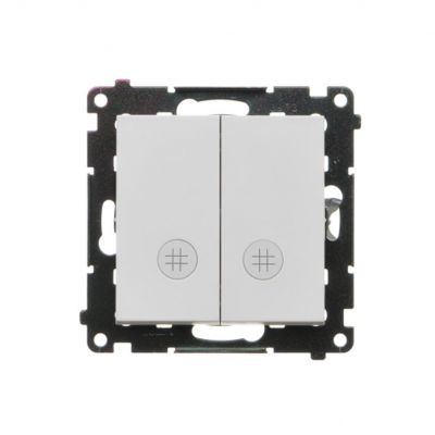 Simon 55 Łącznik krzyżowy podwójny z podświetleniem szybkozłączka Jasnoszary mat TW7/2L2.01/114 KONTAKT (TW7/2L2.01/114)