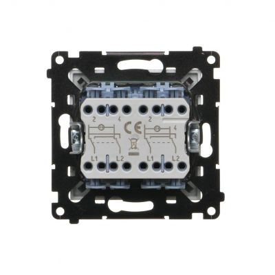 Simon 55 Łącznik krzyżowy podwójny z podświetleniem szybkozłączka Aluminium mat TW7/2L2.01/143 KONTAKT (TW7/2L2.01/143)