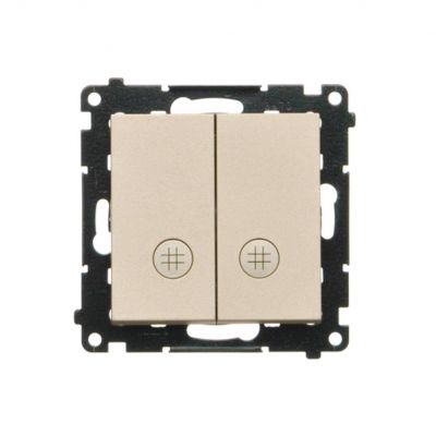 Simon 55 Łącznik krzyżowy podwójny z podświetleniem szybkozłączka Szampański mat TW7/2L2.01/144 KONTAKT (TW7/2L2.01/144)