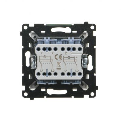 Simon 55 Łącznik krzyżowy podwójny z podświetleniem szybkozłączka Szampański mat TW7/2L2.01/144 KONTAKT (TW7/2L2.01/144)