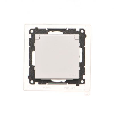 Simon 55 Gniazdo Schuko do wersji IP44 z przesłonami z uszczelką ramki szybkozłączka Klapka W kolorze pokrywy Biały mat TGSZ1BCZ.01/111 KONTAKT (TGSZ1BCZ.01/111)