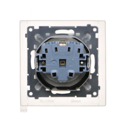 Simon 55 Gniazdo Schuko do wersji IP44 z przesłonami z uszczelką ramki szybkozłączka Klapka transparentna Biały mat TGSZ1BCZ.01/111A KONTAKT (TGSZ1BCZ.01/111A)