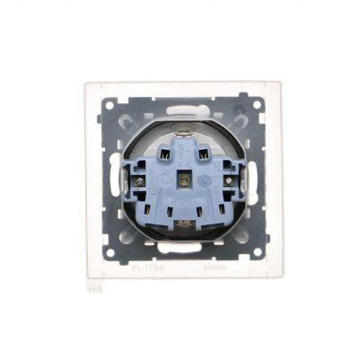 Simon 55 Gniazdo Schuko do wersji IP44 z przesłonami z uszczelką ramki szybkozłączka Klapka W kolorze pokrywy Jasnoszary mat TGSZ1BCZ.01/114 KONTAKT (TGSZ1BCZ.01/114)