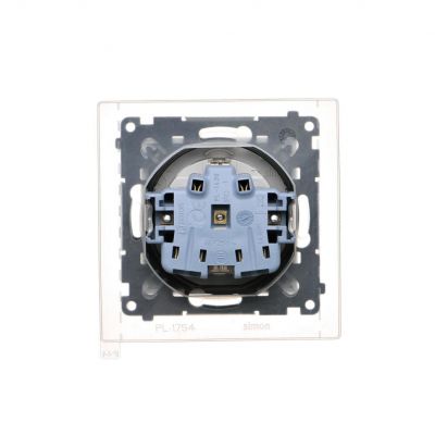 Simon 55 Gniazdo Schuko do wersji IP44 z przesłonami z uszczelką ramki szybkozłączka Klapka transparentna Jasnoszary mat TGSZ1BCZ.01/114A KONTAKT (TGSZ1BCZ.01/114A)