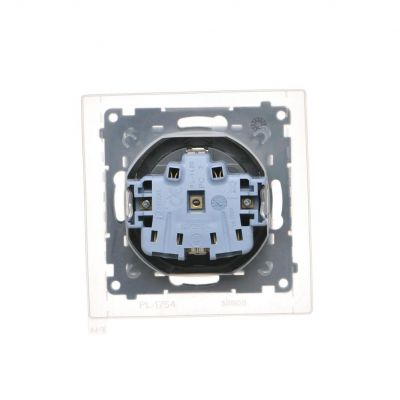 Simon 55 Gniazdo Schuko do wersji IP44 z przesłonami z uszczelką ramki szybkozłączka Klapka W kolorze pokrywy Grafitowy mat TGSZ1BCZ.01/116 KONTAKT (TGSZ1BCZ.01/116)