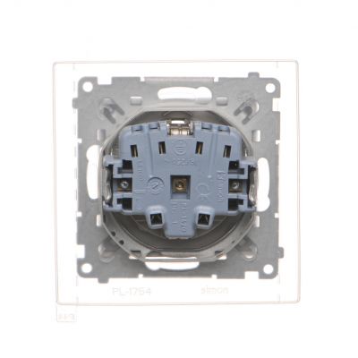 Simon 55 Gniazdo Schuko do wersji IP44 z przesłonami z uszczelką ramki szybkozłączka Klapka transparentna Aluminium mat TGSZ1BCZ.01/143A KONTAKT (TGSZ1BCZ.01/143A)