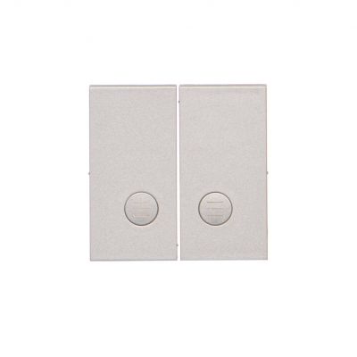 Simon 55 Klawisz podwójny z oczkami do: SW5L2M SW6/2L2M SW7/2L2M Aluminium mat TKW5L2/143 KONTAKT (TKW5L2/143)