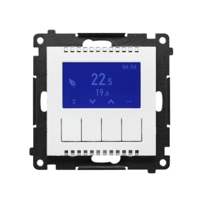 Simon 55 Termostat programowalny z wyświetlaczem Biały mat TETD1A.01/111 KONTAKT (TETD1A.01/111)