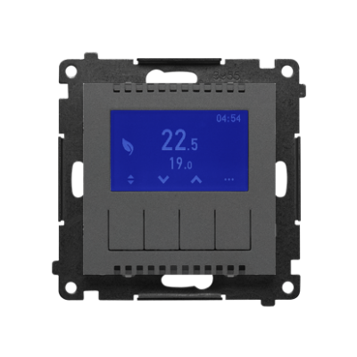 Simon 55 Termostat programowalny z wyświetlaczem Grafitowy mat TETD1A.01/116 KONTAKT (TETD1A.01/116)