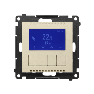 Simon 55 Termostat programowalny z wyświetlaczem Szampański mat TETD1A.01/144 KONTAKT (TETD1A.01/144)