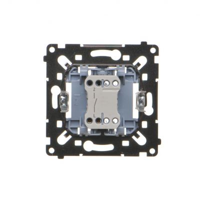 SIMON 55 Łącznik jednobiegunowy szybkozłącza czarna rama montażowa KONTAKT (SW1MR)