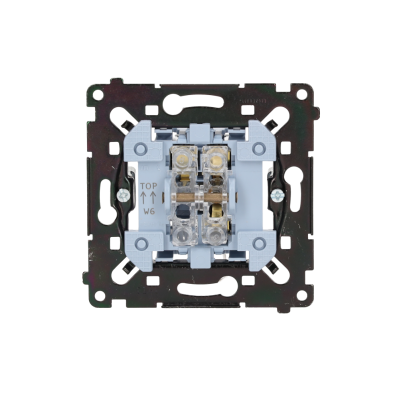 SIMON 55 Łącznik schodowy szybkozłącza czarna rama montażowa KONTAKT (SW6MR)