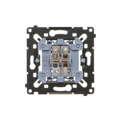 SIMON 55 Łącznik schodowy szybkozłącza czarna rama montażowa KONTAKT (SW6MR)