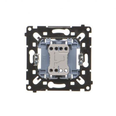 SIMON 55 Łącznik schodowy szybkozłącza czarna rama montażowa KONTAKT (SW6MR)