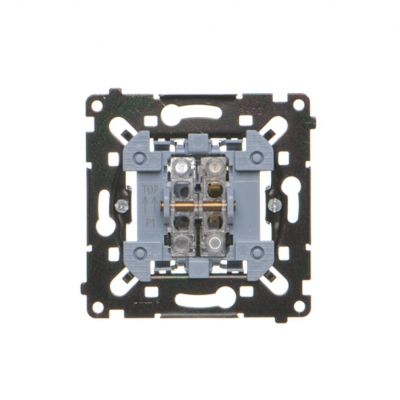 SIMON 55 Przycisk pojedynczy zwierny szybkozłącza czarna rama montażowa KONTAKT (SP1MR)