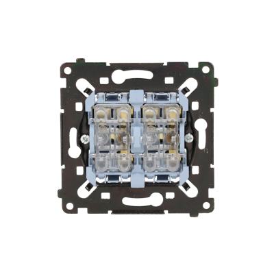 SIMON 55 Łącznik schodowy podwójny z podświetleniem szybkozłącza *Posiada 2 KONTAKT (SW6/2L2MR)