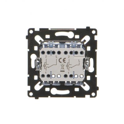 SIMON 55 Łącznik schodowy podwójny z podświetleniem szybkozłącza *Posiada 2 KONTAKT (SW6/2L2MR)