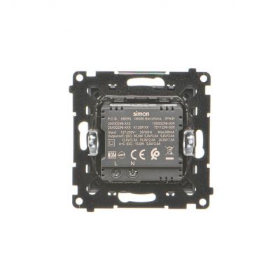 SIMON 55 Ładowarka USB typ C+A 30W 230V grafitowy mat TEC2CAQ.01/116 KONTAKT (TEC2CAQ.01/116)