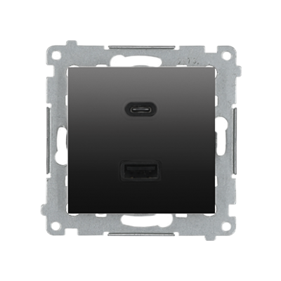 SIMON 54 Ładowarka USB C+A 30 W 230V antracyt KONTAKT (DEC2CAQ.01/48)