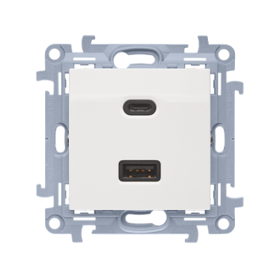 SIMON 10 Ładowarka USB C+A 30 W 230V biały KONTAKT (CEC2CAQ.01/11)