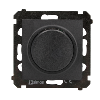 SIMON 55 Ściemniacz obrotowy do LED ściemnialnych 230V 2–200 W Czarny mat TES9L.01/149 KONTAKT (TES9L.01/149)