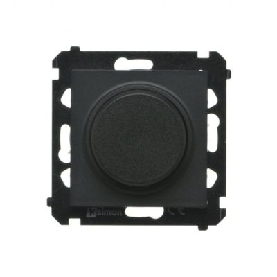 SIMON 55 Ściemniacz obrotowy do LED ściemnialnych 230V 2–200 W Czarny mat TES9L.01/149 KONTAKT (TES9L.01/149)