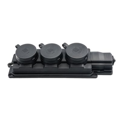  listwa gumowa 3-gniazdowa Czarna IP44 schuko D.3159/3-S PAWBOL (D.3159/3-S)