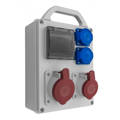 Rozdzielnica budowlana R-BOX 240R 4S, 1x32A/4p, 1x16A/4p, 2x250V, puste okno biały 1704R PAWBOL (B.1704R)