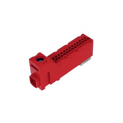 LZB 14/CZ Listwa zaciskowa bezgwintowa LZB czerwona 14-torowa 63A (1x 25mm2 + 13x 2,5mm2) PAWBOL (E.4136CZ)