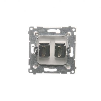 Simon 54 Gniazdo HDMI podwójne biały DGHDMI2.01/11 KONTAKT (DGHDMI2.01/11)
