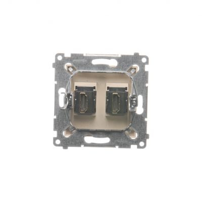 Simon 54 Gniazdo HDMI podwójne kremowy DGHDMI2.01/41 KONTAKT (DGHDMI2.01/41)