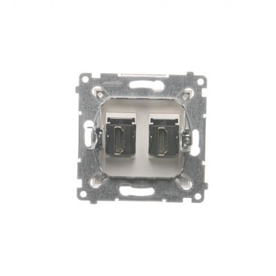 Simon 54 Gniazdo HDMI podwójne złoty mat DGHDMI2.01/44 KONTAKT (DGHDMI2.01/44)