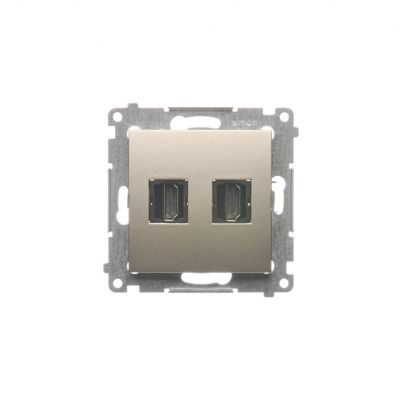 Simon 54 Gniazdo HDMI podwójne złoty mat DGHDMI2.01/44 KONTAKT (DGHDMI2.01/44)