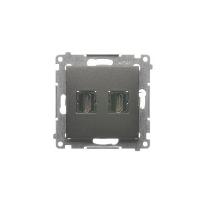 Simon 54 Gniazdo HDMI podwójne antracyt DGHDMI2.01/48 KONTAKT (DGHDMI2.01/48)