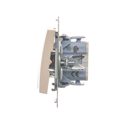 Simon 54 Przycisk podwójny zwierny bez piktogramu 10A 250V szybkozłączka kremowy DP2.01/41 KONTAKT (DP2.01/41)